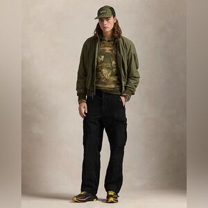 Polo Ralph Lauren The Big Cargo Pant Pants Black Size 34 x 30 Ripstop Cotton